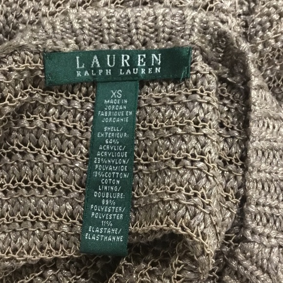 Lauren by Ralph Lauren brown crocheted top size XS - Picture 7 of 7